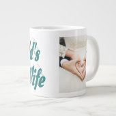 Echtgenote Foto groene tekst Giant Coffee Mok (Voorkant rechts)