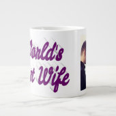 Echtgenote Foto paarse Giant Coffee Mok (Voorkant)