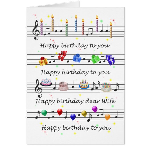 Echtgenote Funny Happy Birthday Song Sheet Music (Voorkant)