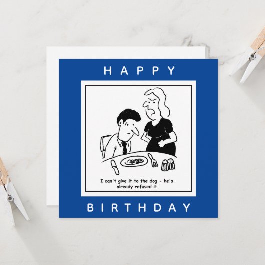 Echtgenote geeft het diner van Husband niet aan Do Kaart (Voorkant / Achterkant in situ)