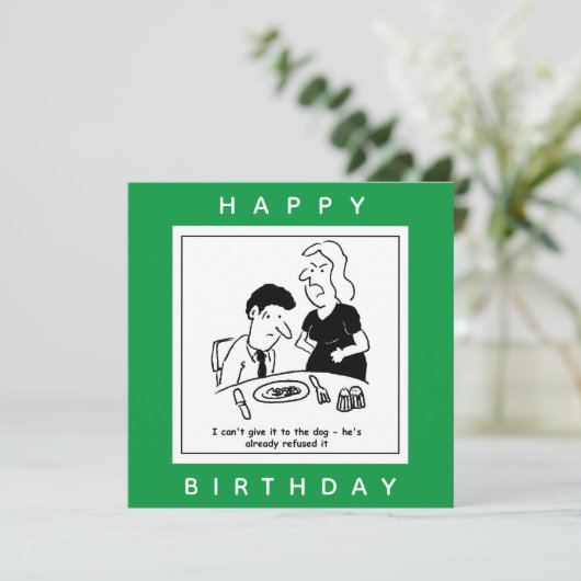 Echtgenote geeft het diner van Husband niet aan Do Kaart (Staand voorkant)