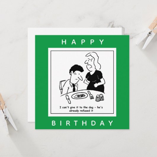 Echtgenote geeft het diner van Husband niet aan Do Kaart (Voorkant / Achterkant in situ)