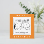 Echtgenote geeft zijn bijengeld uit aan de Cartoon Kaart (Staand voorkant)