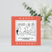 Echtgenote geeft zijn bijengeld uit aan de Cartoon Kaart (Staand voorkant)