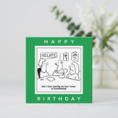 Echtgenote geeft zijn bijengeld uit aan de Cartoon Kaart (Staand voorkant)