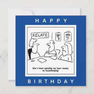 Echtgenote geeft zijn bijengeld uit aan de Cartoon Kaart