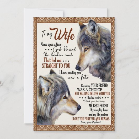 Echtgenote Geliefde | Voor Mijn Echtgenote Ik Hou Feestdagenkaart (Voorkant)