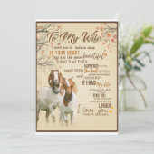 Echtgenote Geliefde | Voor Mijn Echtgenote Ik Hou Feestdagenkaart (Staand voorkant)