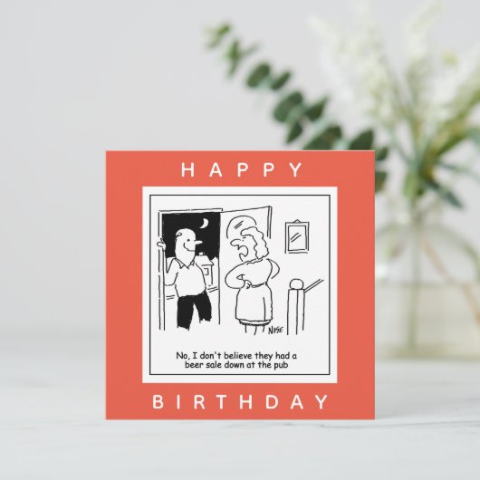 Echtgenote gelooft niet dat Pub een Cartoon voor d Kaart (Staand voorkant)