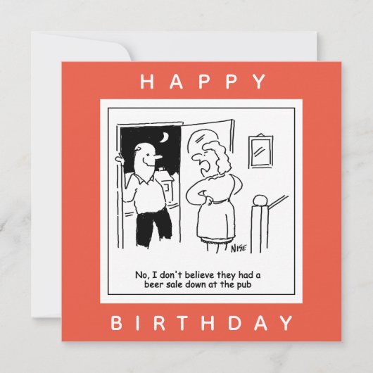 Echtgenote gelooft niet dat Pub een Cartoon voor d Kaart (Voorkant)