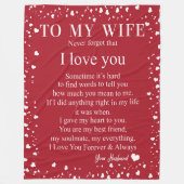 Echtgenote Gifts | Brief aan mijn vrouw-liefde van Fleece Deken (Voorkant)