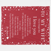 Echtgenote Gifts | Brief aan mijn vrouw-liefde van Fleece Deken (Voorkant (Horizontaal))