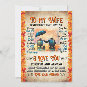 Echtgenote Gifts   Brief aan mijn vrouw-liefde van Kaart