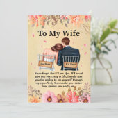 Echtgenote Gifts | Brief aan mijn vrouw-liefde van Kaart (Staand voorkant)