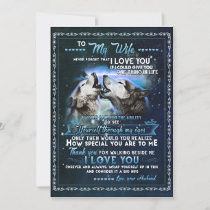 Echtgenote Gifts   Brief aan mijn vrouw-liefde van Kaart