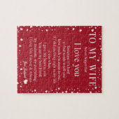 Echtgenote Gifts | Brief aan mijn vrouw-liefde van Legpuzzel (Horizontaal)