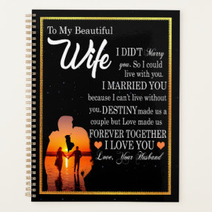 Echtgenote Gifts Brief aan mijn vrouw-liefde van Planner