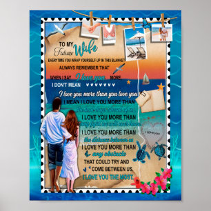Echtgenote Gifts Brief aan mijn vrouw-liefde van Poster