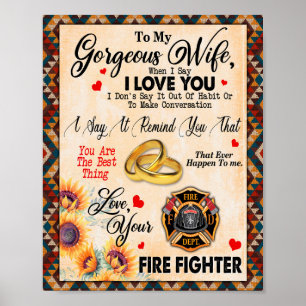 Echtgenote Gifts Brief aan mijn vrouw-liefde van Poster