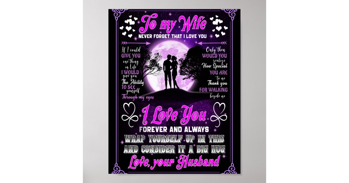 Echtgenote Gifts Brief aan mijn vrouwliefde van Poster Zazzle.nl