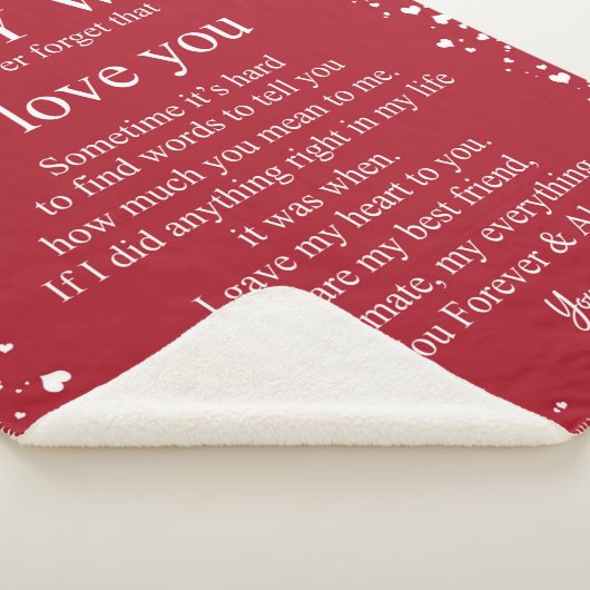 Echtgenote Gifts | Brief aan mijn vrouw-liefde van Sherpa Deken (3/4)