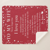 Echtgenote Gifts | Brief aan mijn vrouw-liefde van Sherpa Deken (Voorkant (horizontaal))