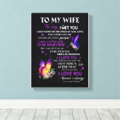 Echtgenote Gifts | Brief aan mijn vrouw van Husban Canvas Afdruk (Insitu (Houten vloer))