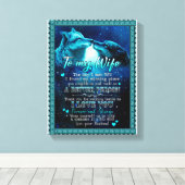 Echtgenote Gifts | Brief aan mijn vrouw waar ik va Canvas Afdruk (Insitu (Houten vloer))