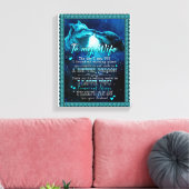 Echtgenote Gifts | Brief aan mijn vrouw waar ik va Canvas Afdruk (Insitu (Woonkamer))