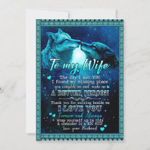 Echtgenote Gifts   Brief aan mijn vrouw waar ik va Kaart