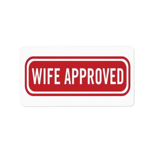 Echtgenote goedgekeurde paren etiket (Voorkant)