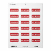 Echtgenote goedgekeurde paren etiket (Full Sheet)