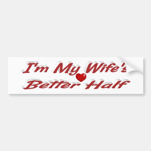 Echtgenote grappige rode tekst bumpersticker (Voorkant)