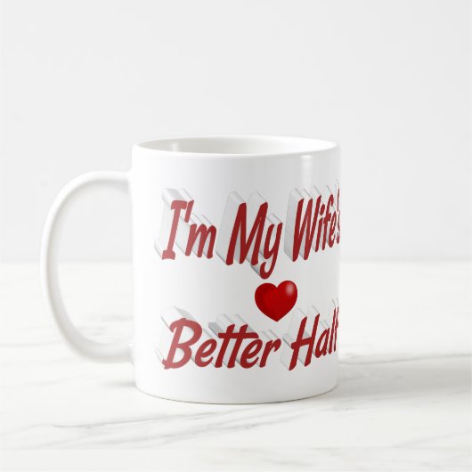 Echtgenote grappige rode tekst koffiemok (Links)