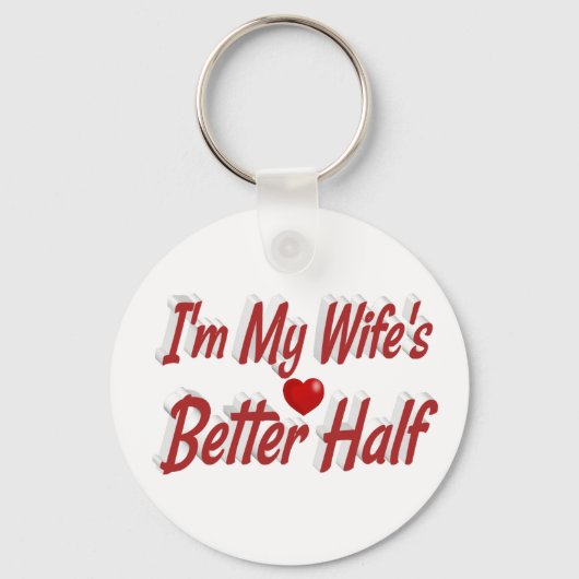 Echtgenote grappige rode tekst sleutelhanger (Voorkant)