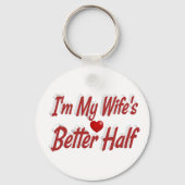 Echtgenote grappige rode tekst sleutelhanger (Achterkant)