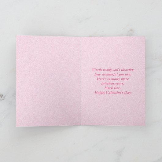 Echtgenote Happy Valentine's Day Words of Phoogs Feestdagen Kaart (Binnen)