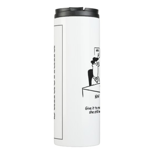 Echtgenote heeft een gebroken arm in een Sling The Thermosbeker (Achterkant)