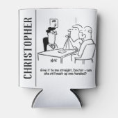 Echtgenote heeft een gebroken arm in een zingeling blikjeskoeler (Voorkant)