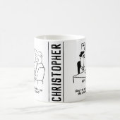 Echtgenote heeft een gebroken arm in een zingeling koffiemok (Center)