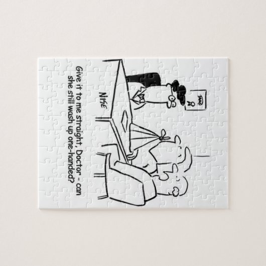 Echtgenote heeft een gebroken arm in een zingeling legpuzzel (Horizontaal)