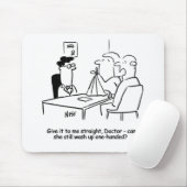 Echtgenote heeft een gebroken arm in een zingeling muismat (Met muis)