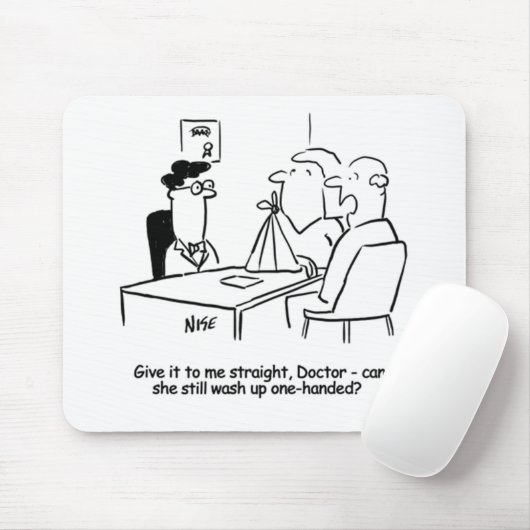 Echtgenote heeft een gebroken arm in een zingeling muismat (Met muis)