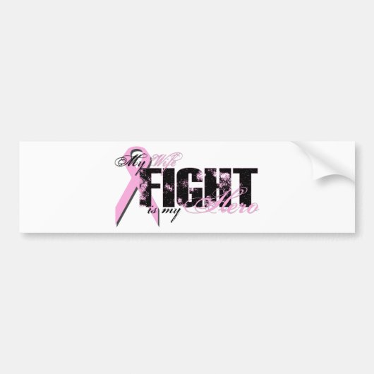 Echtgenote Hero - Strijd tegen borstkanker Bumpersticker (Voorkant)