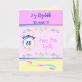 Echtgenote houdt van je diamant 60ste verjaardag b kaart (Voorkant)