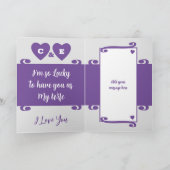 Echtgenote houdt van je zilveren 25e verjaardag pa kaart (Binnen)