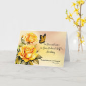 Echtgenote in herinnering op haar verjaardag Relig Kaart (Gele Bloem)