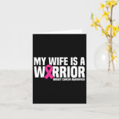 Echtgenote is een Starrior Pink Ribbon Borstkanker Kaart (Gele Bloem)