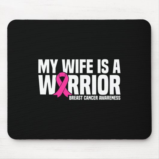 Echtgenote is een Starrior Pink Ribbon Borstkanker Muismat (Voorkant)