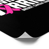 Echtgenote is een Starrior Pink Ribbon Borstkanker Poster (Hoek)